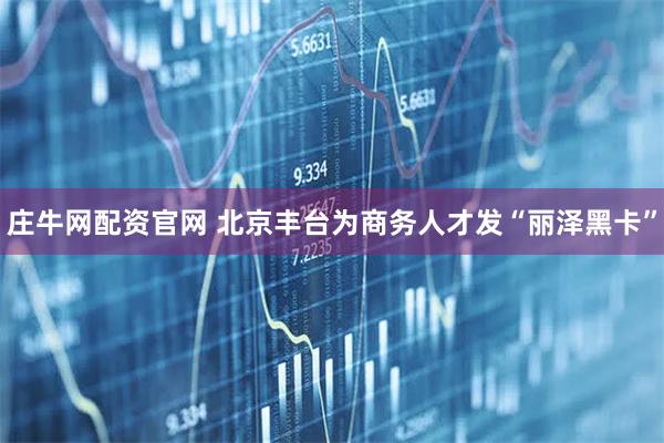 庄牛网配资官网 北京丰台为商务人才发“丽泽黑卡”